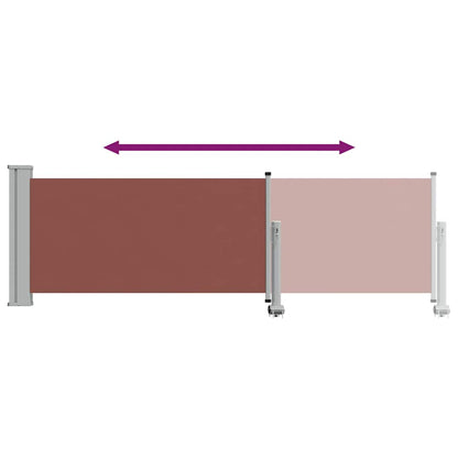 Patio Retractable Side Awning 80x300 cm Brown