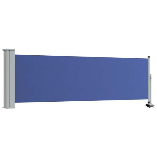 Patio Retractable Side Awning 80x300 cm Blue