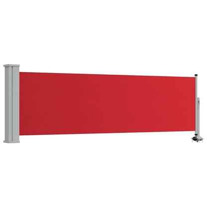 Patio Retractable Side Awning 80x300 cm Red