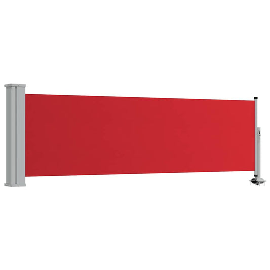 Patio Retractable Side Awning 80x300 cm Red