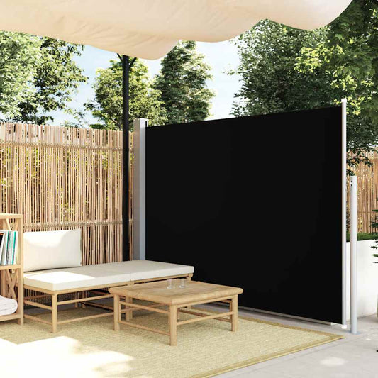 Side Awning | Black | Polyester with PU coating, Powder Coated Steel