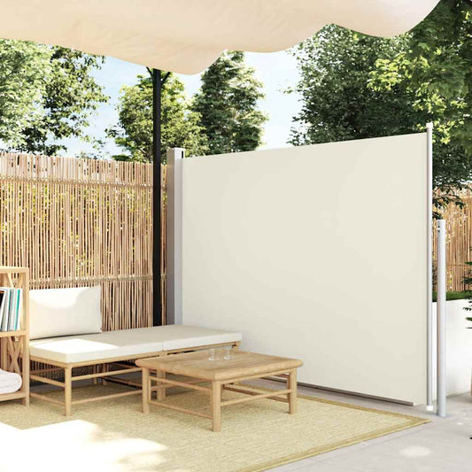 Side Awning | Cream fabric with grey steel cover