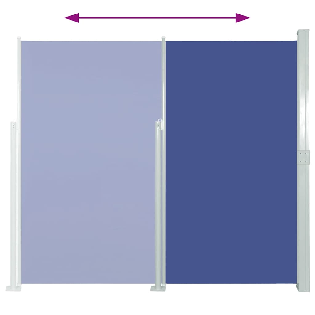 Patio Retractable Side Awning 170x300 cm Blue