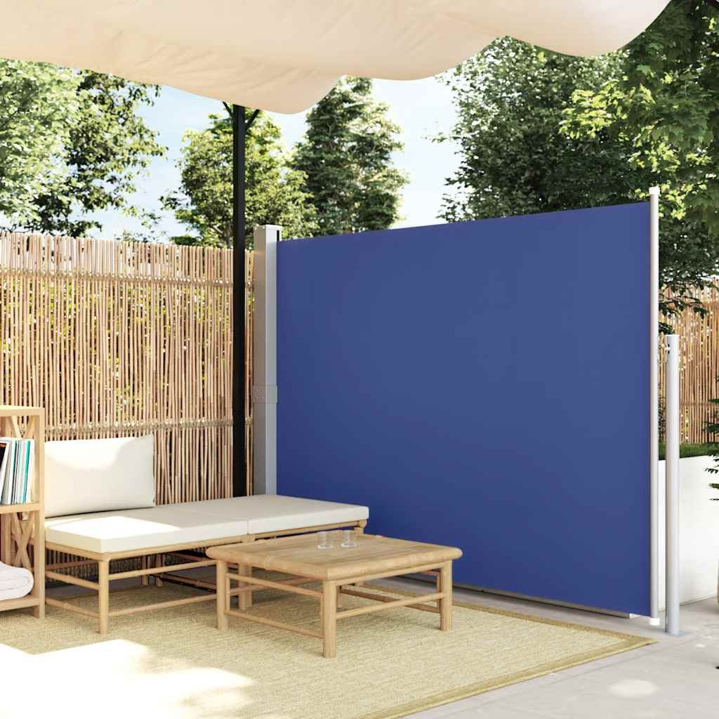 Patio Retractable Side Awning 170x300 cm Blue