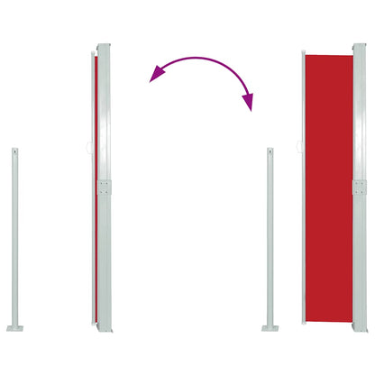 Patio Retractable Side Awning 170x300 cm Red