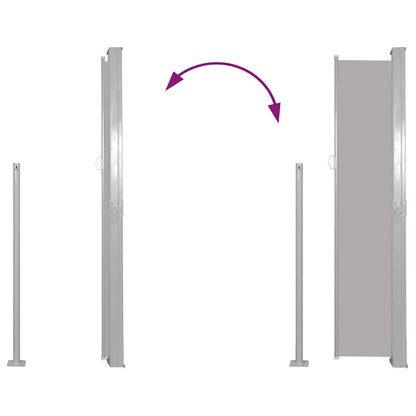 Patio Retractable Side Awning 170x300 cm Grey