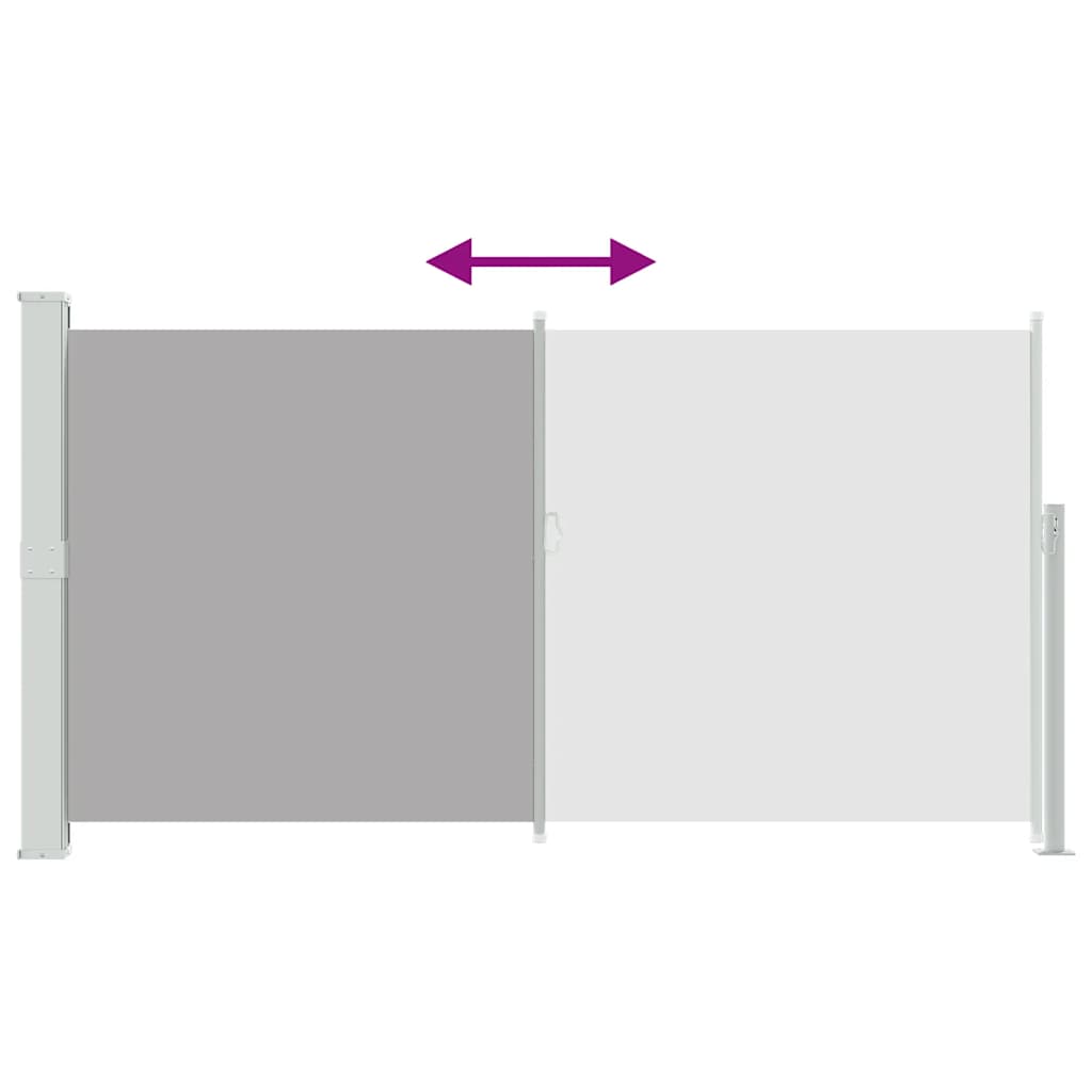 Patio Retractable Side Awning 170x300 cm Grey