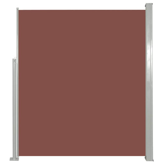 Side Awning | Brown fabric with grey steel cover