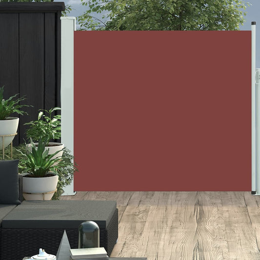 Side Awning | Brown fabric with grey steel cover