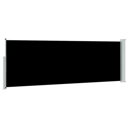 Patio Retractable Side Awning 100x314 cm Black