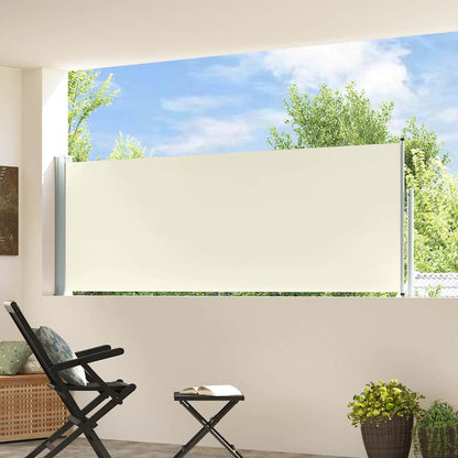 Side Awning | Cream screen, Grey stand | Polyester with PU coating, Iron