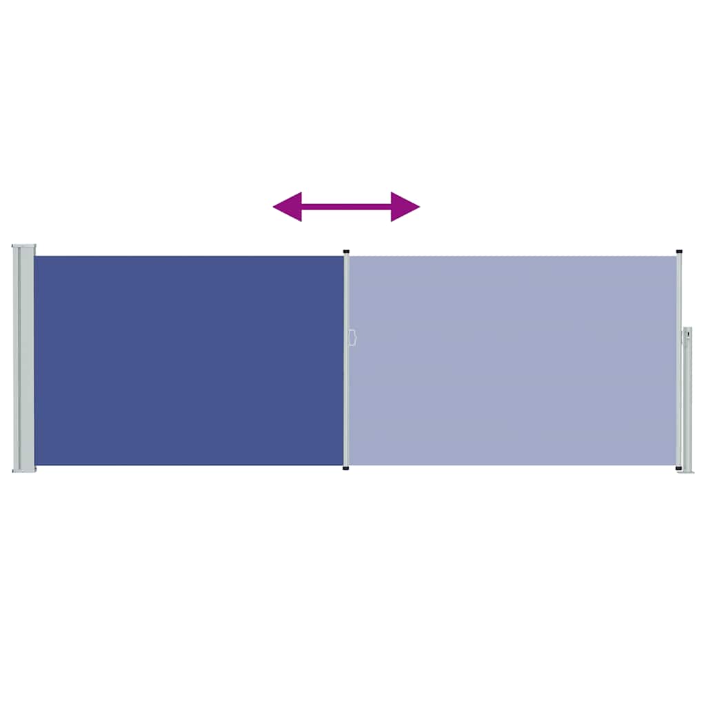Patio Retractable Side Awning 100x300 cm Blue