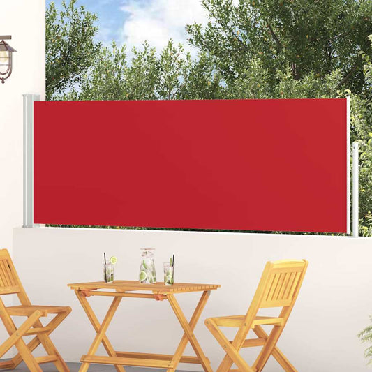 Patio Retractable Side Awning 100x300 cm Red