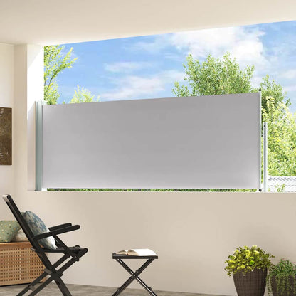 Patio Retractable Side Awning 100x300 cm Grey