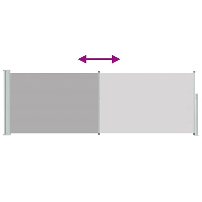 Patio Retractable Side Awning 100x300 cm Grey