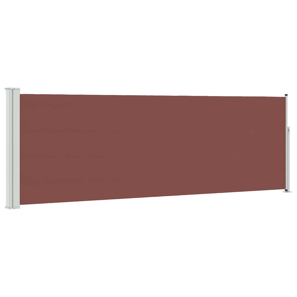 Patio Retractable Side Awning 100x314 cm Brown