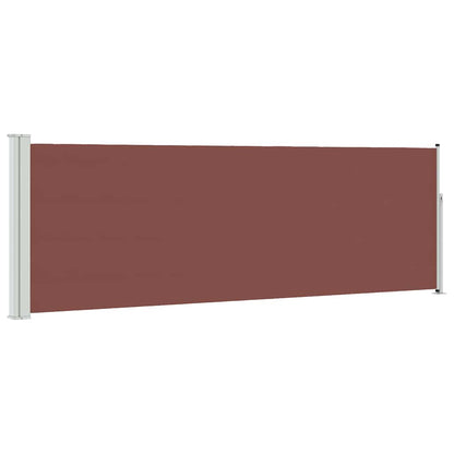Patio Retractable Side Awning 100x314 cm Brown