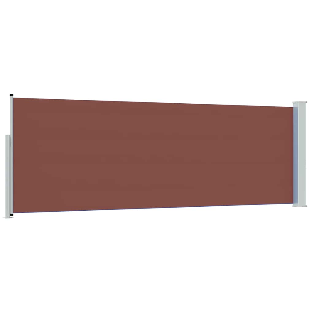 Patio Retractable Side Awning 100x300 cm Brown