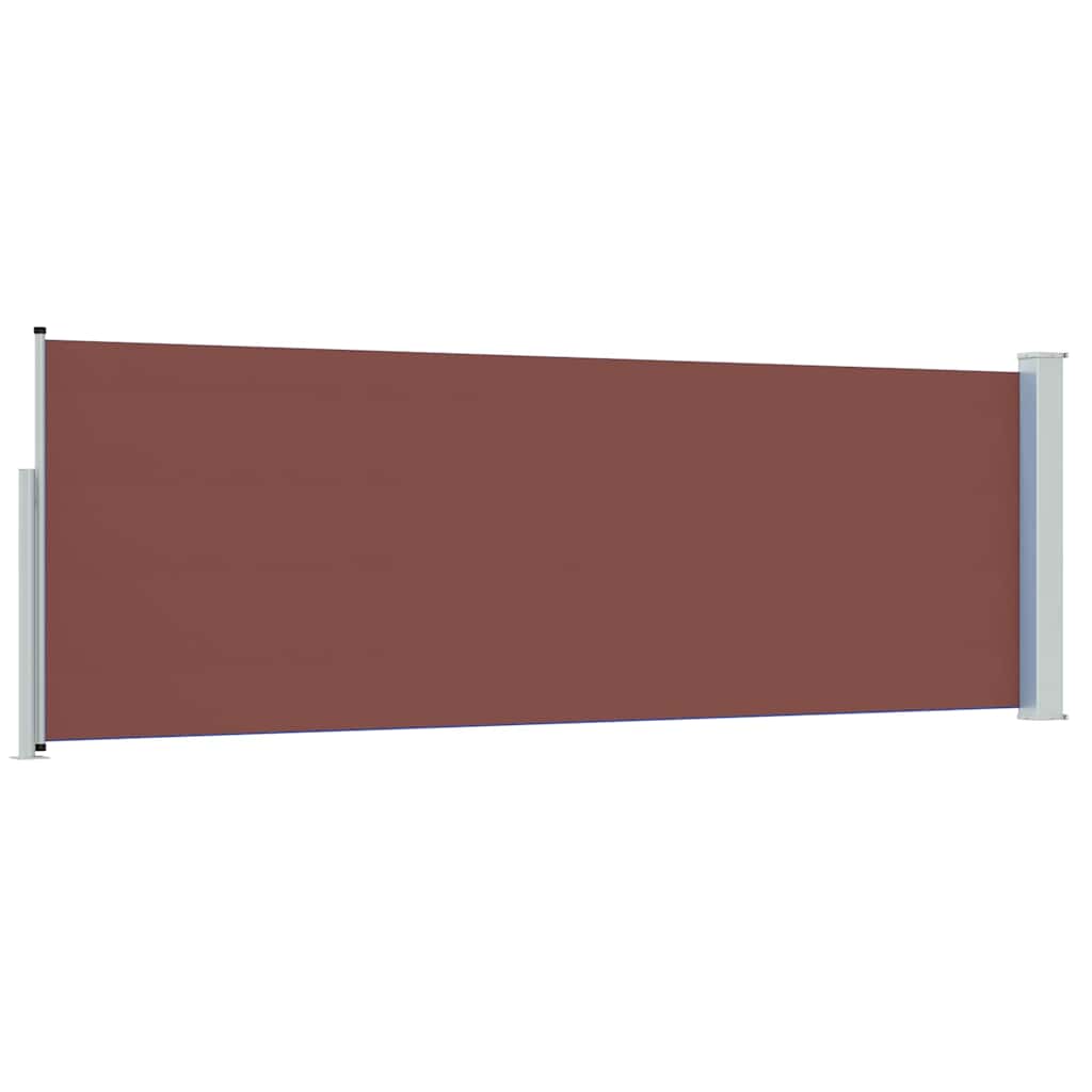Patio Retractable Side Awning 100x314 cm Brown