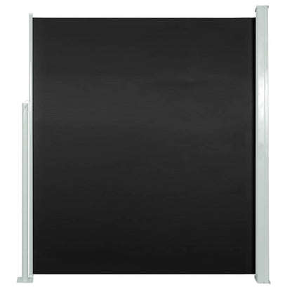 Patio Retractable Side Awning 100x500 cm Black