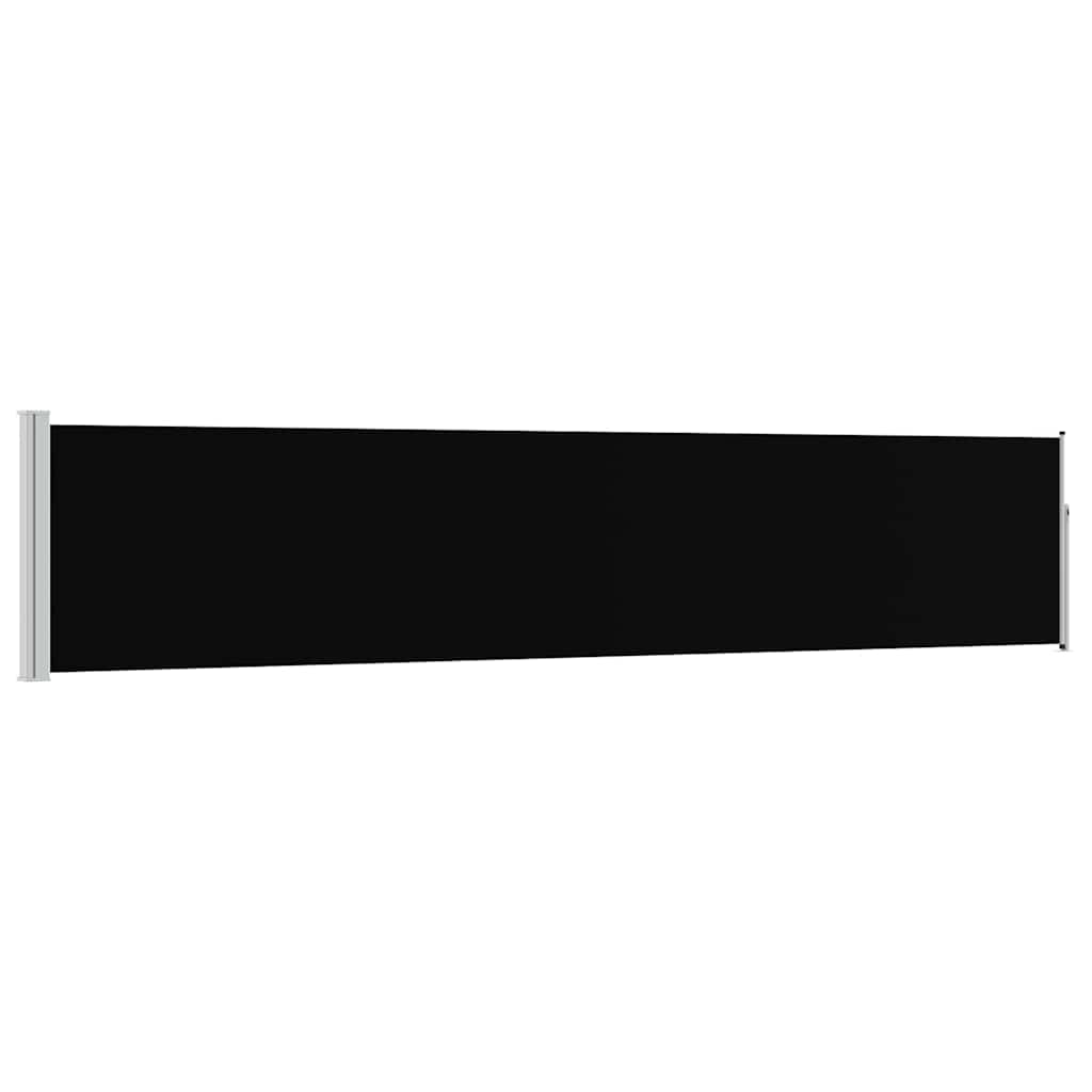 Patio Retractable Side Awning 100x514 cm Black