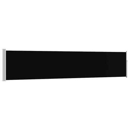 Patio Retractable Side Awning 100x514 cm Black