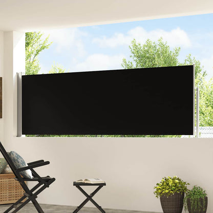 Side Awning | Black fabric + grey steel