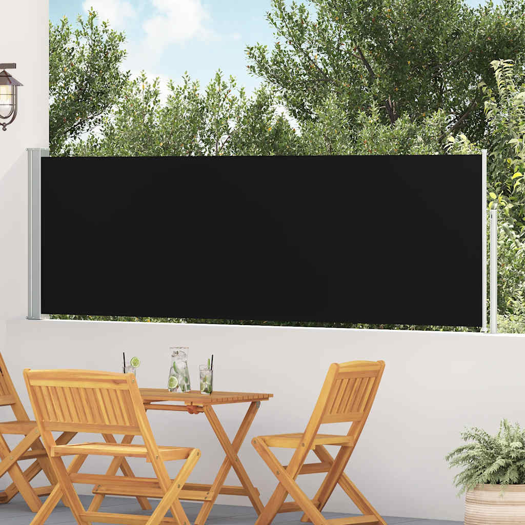 Side Awning | Black fabric + grey steel