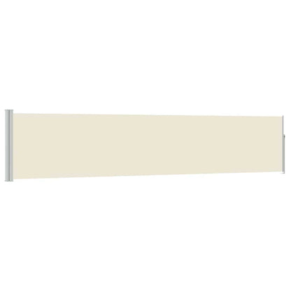 Patio Retractable Side Awning 100x500 cm Cream