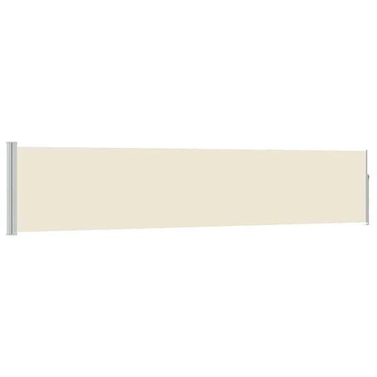 Patio Retractable Side Awning 100x500 cm Cream