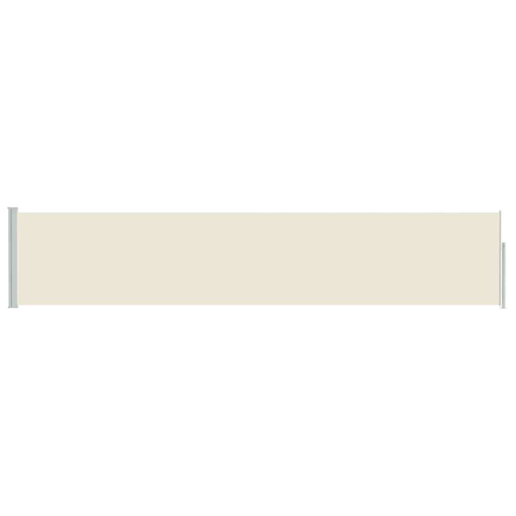Patio Retractable Side Awning 100x500 cm Cream