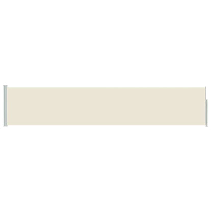 Patio Retractable Side Awning 100x500 cm Cream