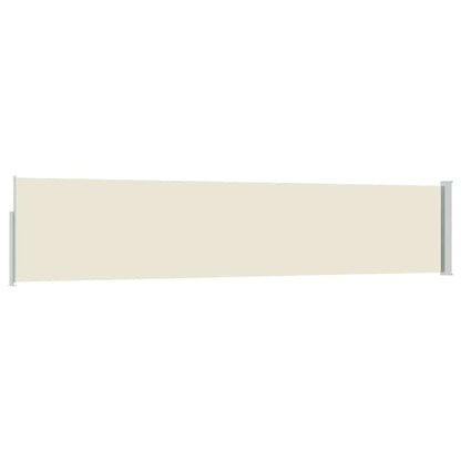 Patio Retractable Side Awning 100x500 cm Cream