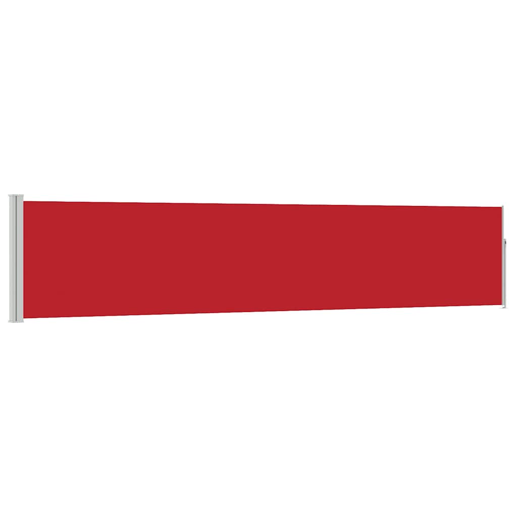 Patio Retractable Side Awning 100x500 cm Red