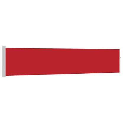 Patio Retractable Side Awning 100x500 cm Red