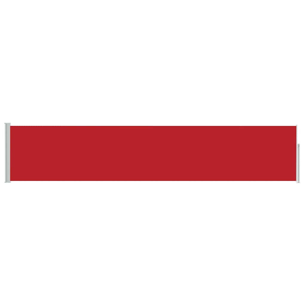 Patio Retractable Side Awning 100x500 cm Red