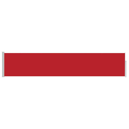 Patio Retractable Side Awning 100x500 cm Red