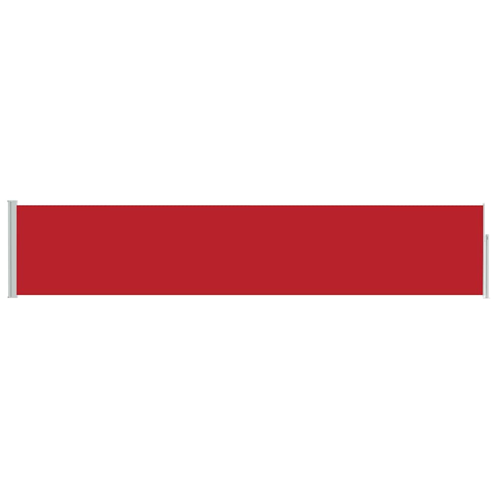 Patio Retractable Side Awning 100x514 cm Red