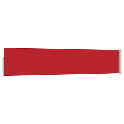 Patio Retractable Side Awning 100x500 cm Red