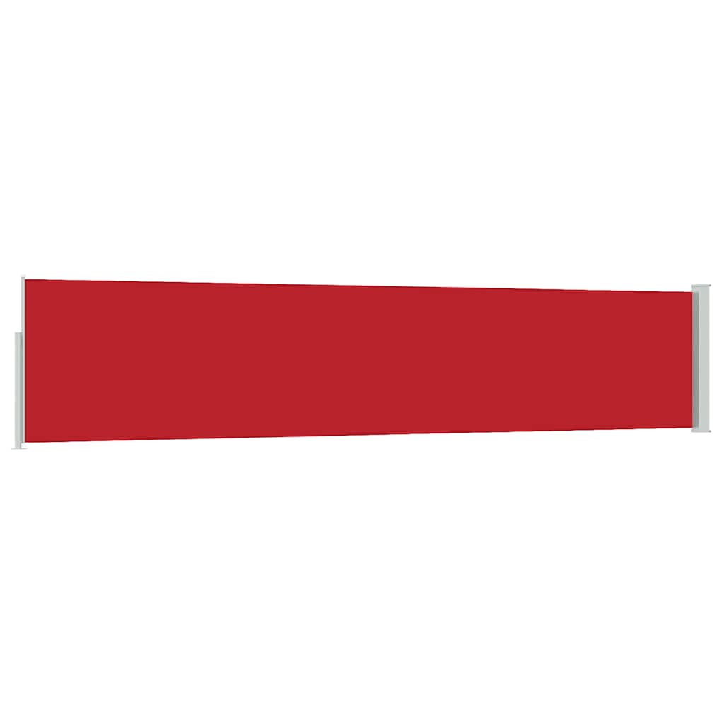 Patio Retractable Side Awning 100x514 cm Red