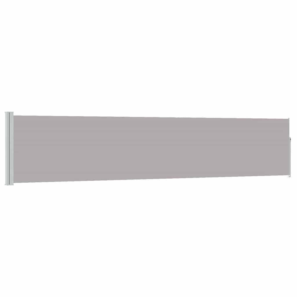 Patio Retractable Side Awning 100x500 cm Grey