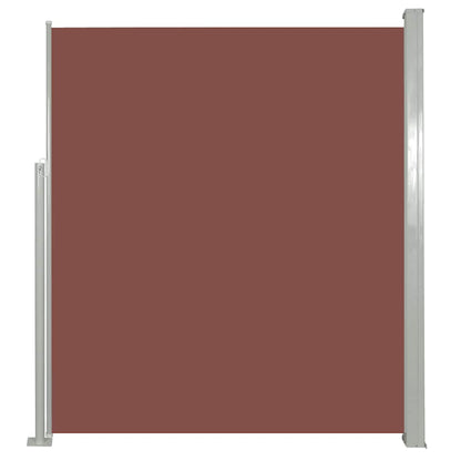 Patio Retractable Side Awning 100x500 cm Brown