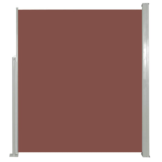 Patio Retractable Side Awning 100x500 cm Brown