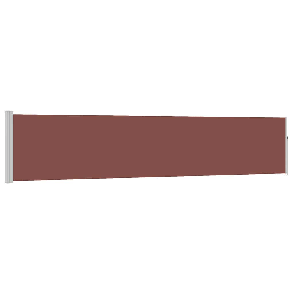 Side Awning | Brown fabric and grey steel