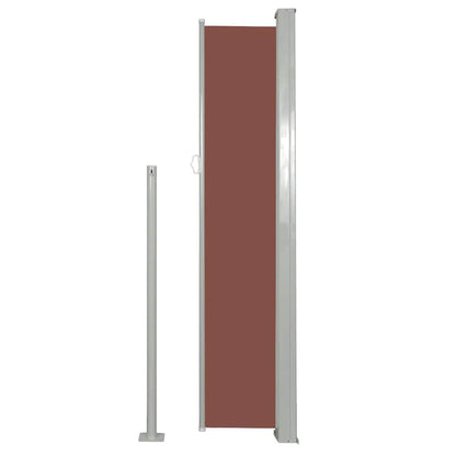 Patio Retractable Side Awning 100x500 cm Brown