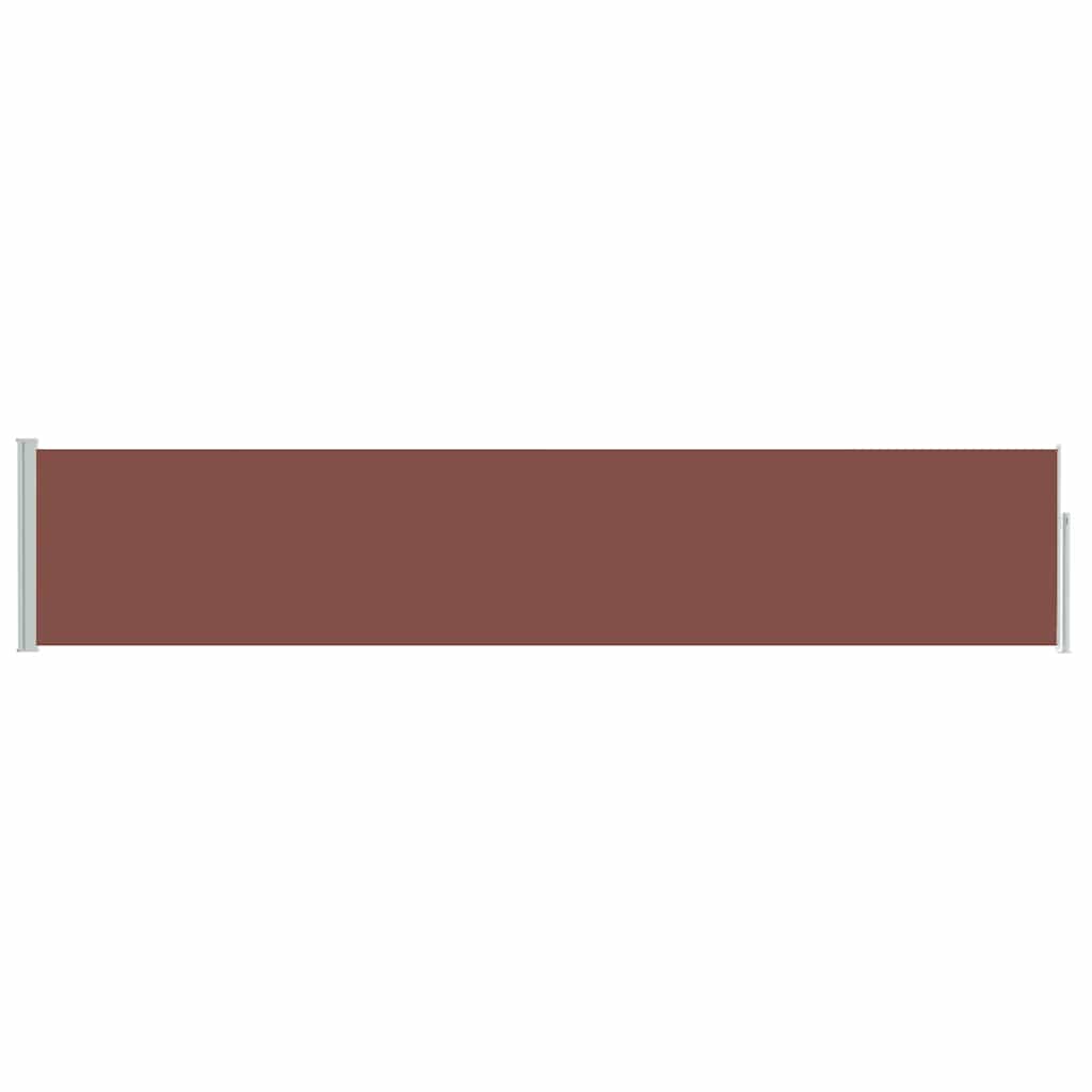 Side Awning | Brown fabric and grey steel