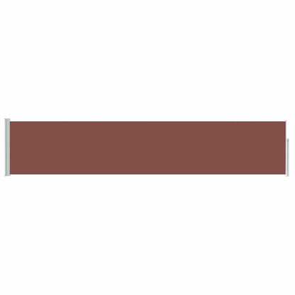 Side Awning | Brown fabric and grey steel