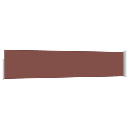 Side Awning | Brown fabric and grey steel