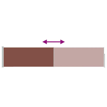 Side Awning | Brown fabric and grey steel