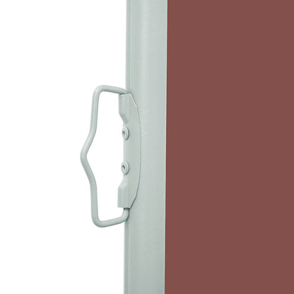 Side Awning | Brown fabric and grey steel